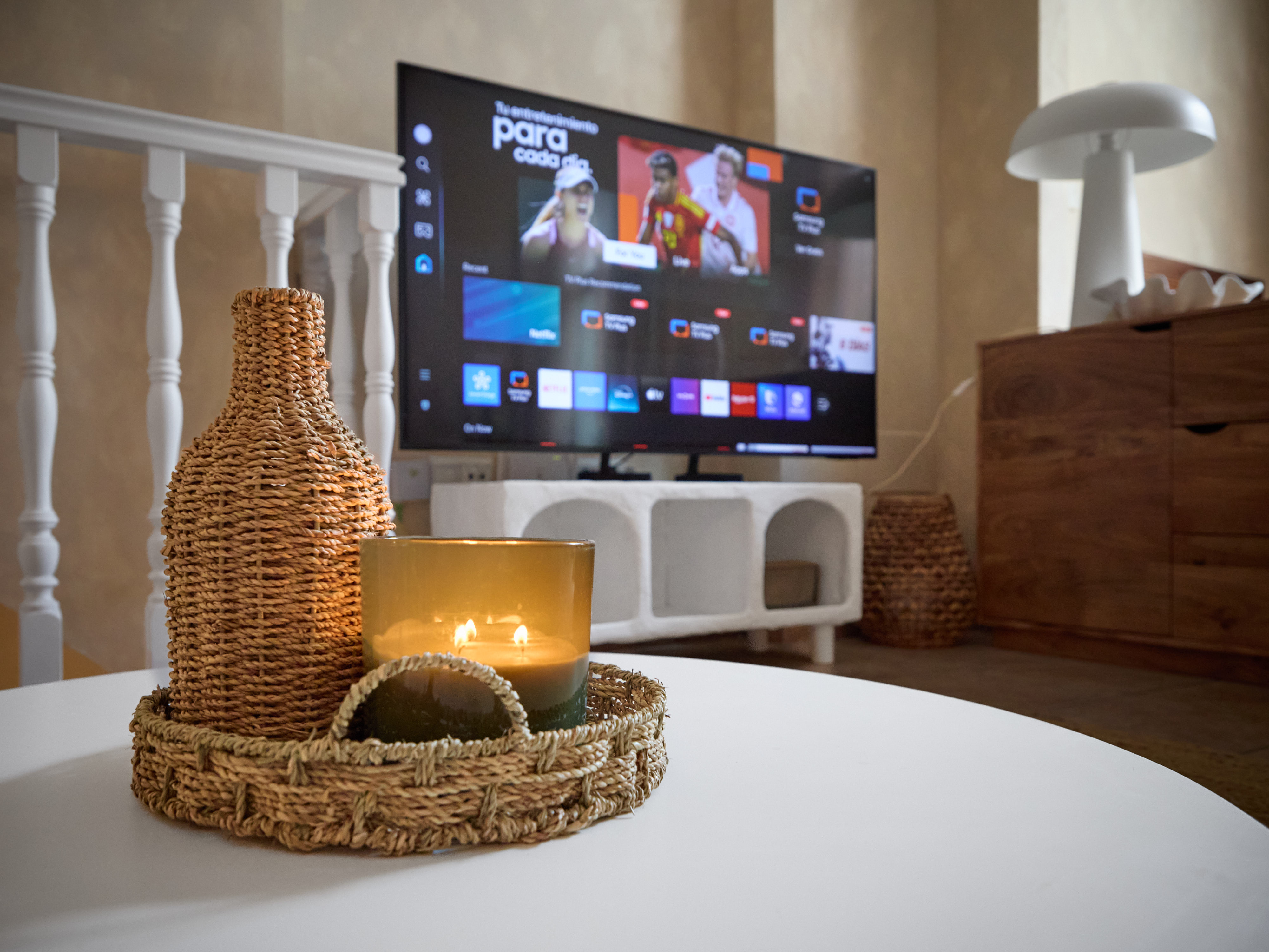 Natural texture and interior detail at Casa Wanda Estepona